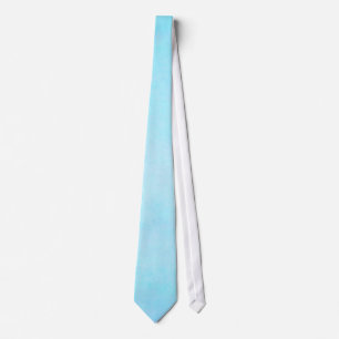 Teal Blue Light Watercolor Template Blank Neck Tie