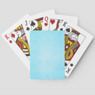 Teal Blue Light Watercolor Template Blank Poker Cards