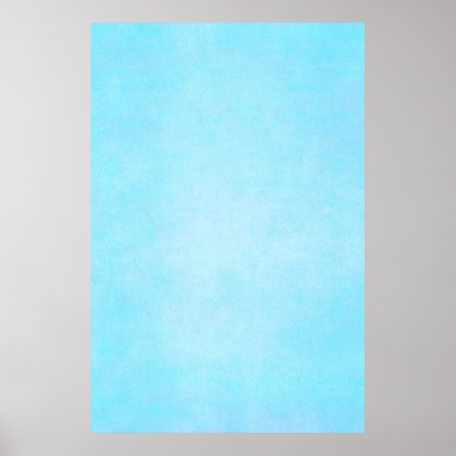 Teal Blue Light Watercolor Template Blank Poster (Front)