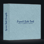 Teal Blue Linen Burlap Fabric Look Blue Accents Binder<br><div class="desc">Elegant teal blue green tones linen burlap fabric look. Touch of royal blue tones accents. ( This is an image of linen burlap and not real linen). Fully customizable every binder template. 1.5 inch binder</div>
