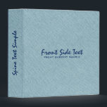 Teal Blue Linen Burlap Fabric Look Blue Accents Binder<br><div class="desc">Elegant teal blue green tones linen burlap fabric look. Touch of royal blue tones accents. ( This is an image of linen burlap and not real linen). Fully customizable every binder template. 1.5 inch binder</div>