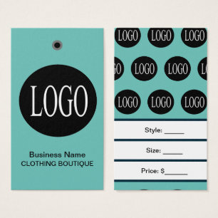 Teal Blue Logo Price Tags