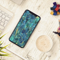 Teal Blue Marble Texture with Gold Veins