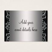 Teal Blue Masquerade Party Admission Tickets (Back)