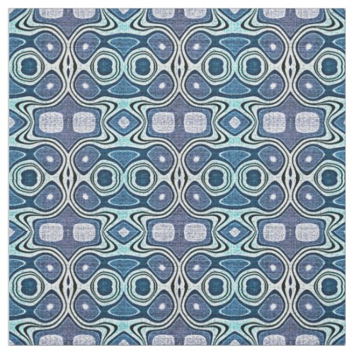 Teal Blue Mint Green Violet Bali Batik Pattern Fabric
