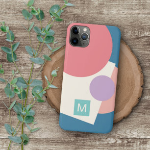 Teal Blue Pastel Peach Pink Violet Purple Mosaic iPhone 11Pro Max Case