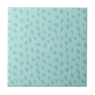 Teal Blue Pattern Ceramic Tile
