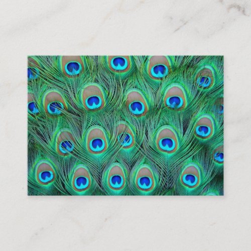 Teal Blue Peacock Business Cards