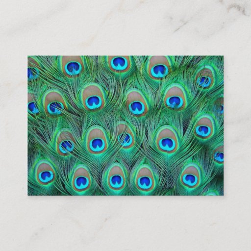 Customizable Teal Blue Peacock Business Cards