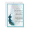 Teal Blue Peacock Plume Wedding Invitation