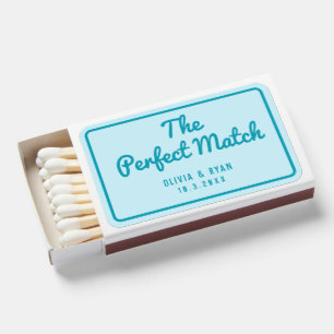 Teal Blue Perfect Match Custom Wedding Favors