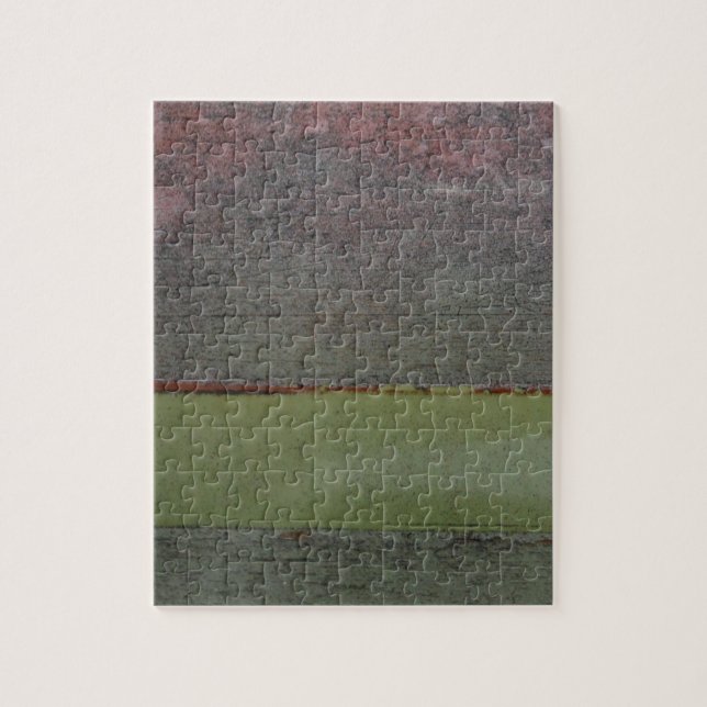 Teal Blue  Pink Green rusted Jigsaw Puzzle (Vertical)