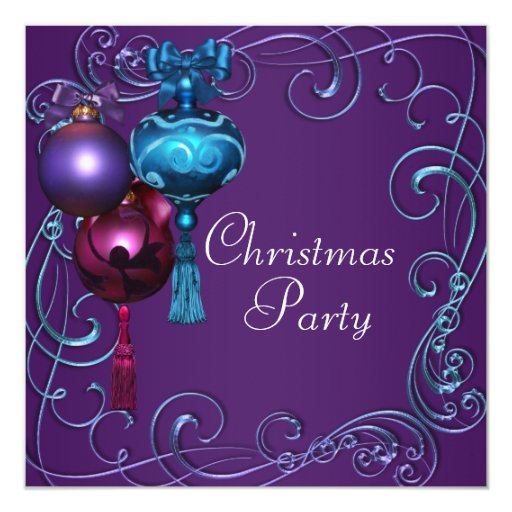 Purple Christmas Invitations 4