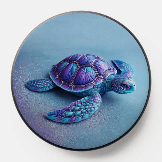 `Teal Blue Purple Sea Turtle - turtles lover PopSocket (Popsocket)