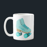 Teal Blue Retro Quad Roller Skate Personalized Coffee Mug<br><div class="desc">Show them how you roll! This custom coffee mug features a realistic style illustration of a classic quad roller skate in teal. It's ready to be personalized with a name in coordinating script lettering on the side of the skate. Makes a great gift for anyone who loves roller skating or...</div>