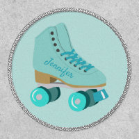 Teal Blue Retro Quad Roller Skate Personalized