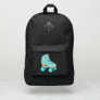 Teal Blue Retro Quad Roller Skate Personalized Port Authority® Backpack