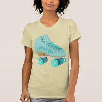 Teal Blue Retro Quad Roller Skate Personalized