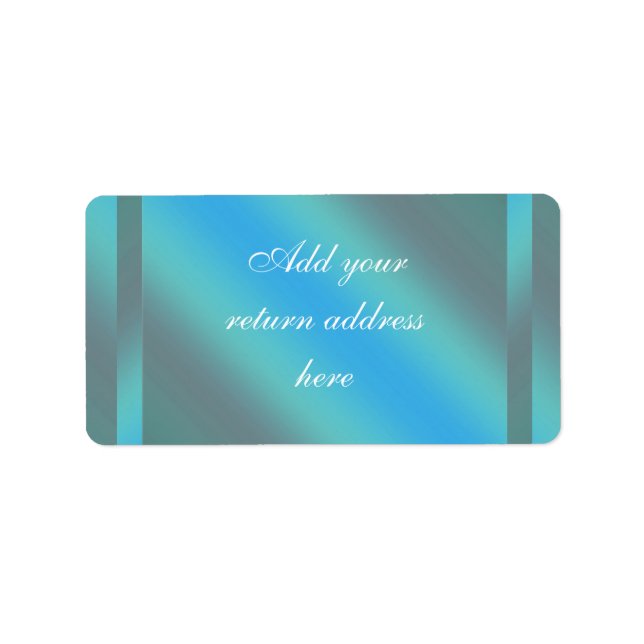 Teal Blue Return Address Labels (Front)