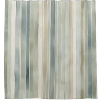 Teal Blue Sage Green Cream Distressed Stripe