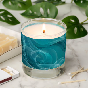 Teal Blue Sea Sky Swirly Dreamy Scented Candle