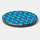 Teal Blue Shim Shim Pattern Wireless Charger (Front 2)