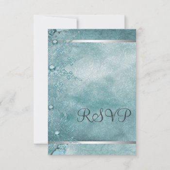 Teal Blue Snowflake Christian Christmas Party Rsvp Invitation by decembermorning at Zazzle