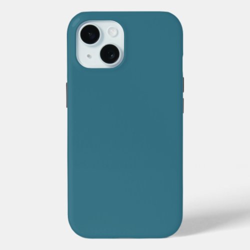 Teal Blue Solid Color iPhone 15 Case