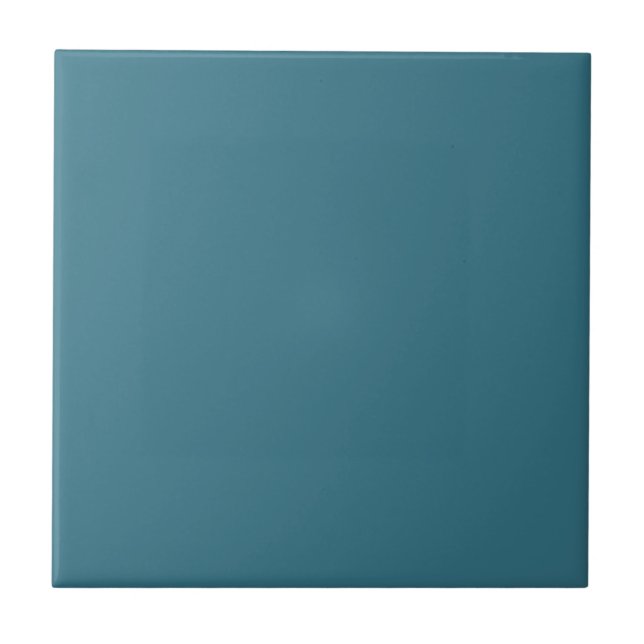 Teal Blue Solid Color Ceramic Tile (Front)