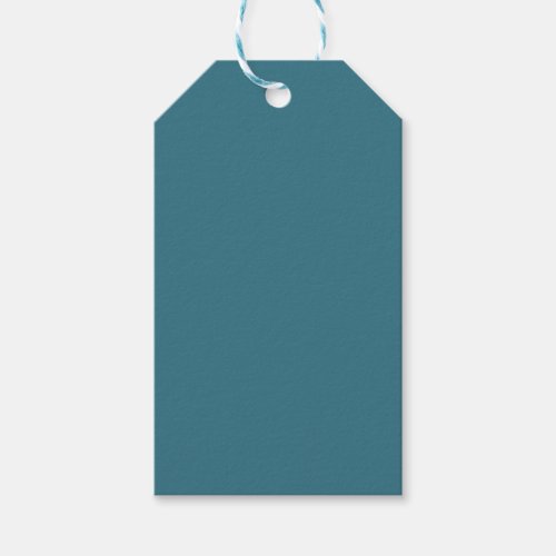 Teal Blue Solid Color Gift Tags