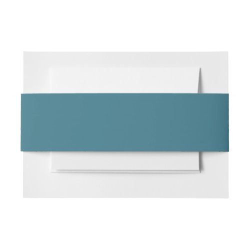 Teal Blue Solid Color Invitation Belly Band