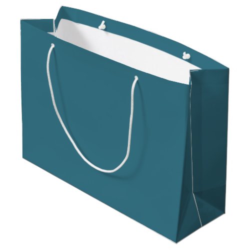 Teal Blue Solid Color Large Gift Bag