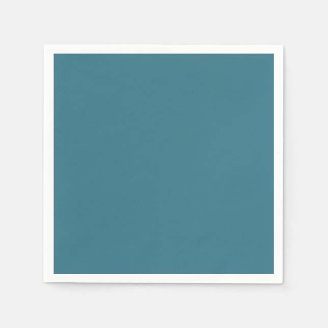 Teal Blue Solid Color Napkins (Front)