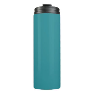 Teal blue solid color thermal tumbler