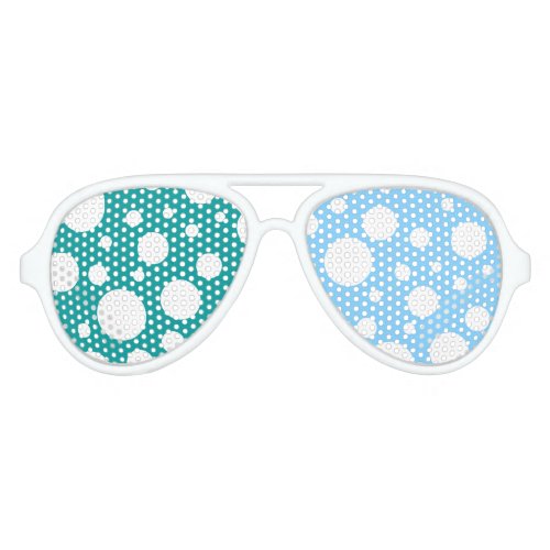 TealBlue Spots Party Shades