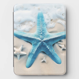 Teal Blue Starfish Seafoam Beach Coastal Aesthetic Kindle Cover