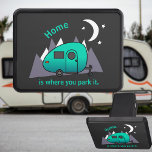 Teal Blue Teardrop Camper Trailer Hitch Cover