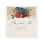 Teal Blue Terracotta Floral Pampas Grass Wedding