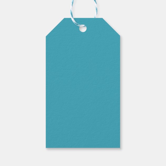 Teal Blue Tropical Holiday Gift Tags