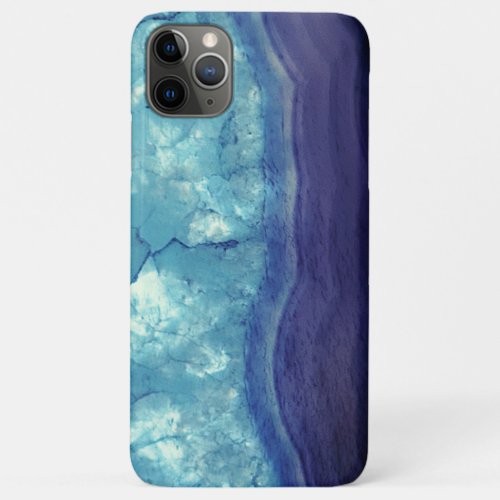 Teal Blue Turquoise Agate Geode Pattern iPhone 11 Pro Max Case