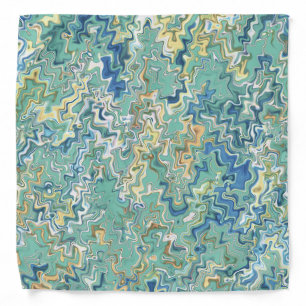 Teal Blue Turquoise Green Chic Unique Pattern Bandana