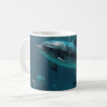 Teal Blue Underwater Dolphin Scene II Coffee Mug