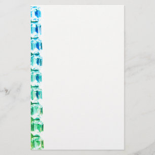 Teal blue vintage diamonds, teal blue gemstones stationery