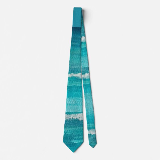 Teal Blue Waters Neck Tie (Front)