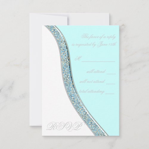 Teal Blue Wedding RSVP