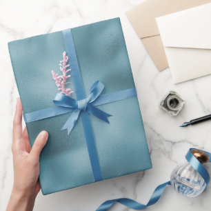 Teal Blue Wedding Wrapping Paper