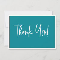 Teal Blue White Company Logo Social Thank You 