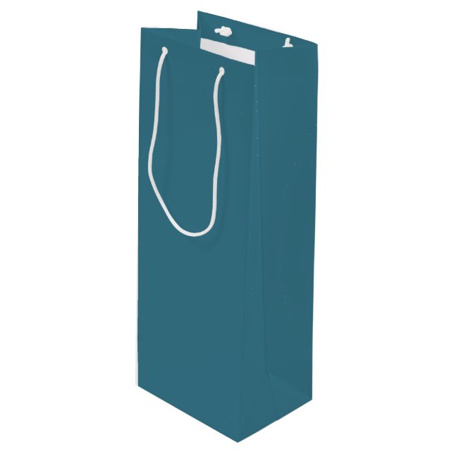 Teal Blue Wine Gift Bag (Front Angled)