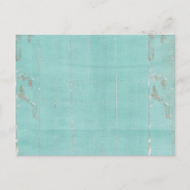 teal blue wood grungy postcard (Front)