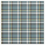 Teal Blue Yellow White Gray Tartan Square Pattern Fabric